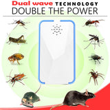 Maxbell Ultrasonic Pest Repeller Indoor Insects Electronic Repellent UK Plug White