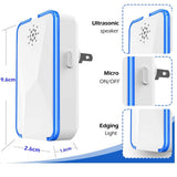 Maxbell Ultrasonic Pest Repeller Indoor Insects Electronic Repellent UK Plug White