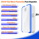 Maxbell Ultrasonic Pest Repeller Indoor Insects Electronic Repellent UK Plug White