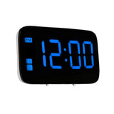 Maxbell Led Projection Alarm Clock Modern Desktop Clock with Voice control Blue