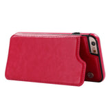 Maxbell Protective Phone Case Cover PU Leather Card Holder for iPhone6G/6S Rose red