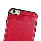 Maxbell Protective Phone Case Cover PU Leather Card Holder for iPhone6G/6S Rose red