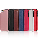 Maxbell Protective Phone Case Cover PU Leather Card Holder for iPhone6G/6S Rose red