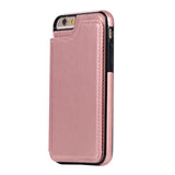 Maxbell Protective Phone Case Cover PU Leather Card Holder for iPhone6G/6S Rose gold