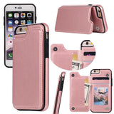 Maxbell Protective Phone Case Cover PU Leather Card Holder for iPhone6G/6S Rose gold