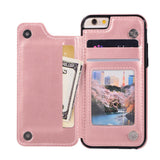 Maxbell Protective Phone Case Cover PU Leather Card Holder for iPhone6G/6S Rose gold