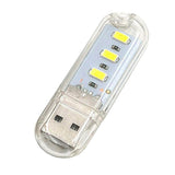 Maxbell Mini Pocket USB LED Night Light 3 LEDs 5V Bulb Lamp for Reading White