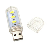 Maxbell Mini Pocket USB LED Night Light 3 LEDs 5V Bulb Lamp for Reading White