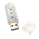 Maxbell Mini Pocket USB LED Night Light 3 LEDs 5V Bulb Lamp for Reading White