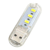 Maxbell Mini Pocket USB LED Night Light 3 LEDs 5V Bulb Lamp for Reading White