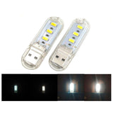 Maxbell Mini Pocket USB LED Night Light 3 LEDs 5V Bulb Lamp for Reading Warm White