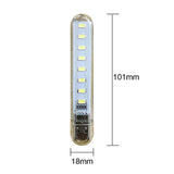 Maxbell Mini Pocket USB LED Night Light 8 LEDs 5V Bulb Lamp for Reading Warm White
