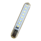 Maxbell Mini Pocket USB LED Night Light 8 LEDs 5V Bulb Lamp for Reading Warm White