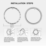 Maxbell Metal Scale Trim Protection Circle for Samsung Galaxy Watch Rose gold-A (46mm)