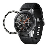 Maxbell Metal Scale Trim Protection Circle for Samsung Galaxy Watch Black-B (42mm)
