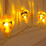 Maxbell 2m Yellow Pumpkin String Lights LED Fairy Lights Halloween Garden Decorative