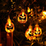Maxbell 2m Yellow Pumpkin String Lights LED Fairy Lights Halloween Garden Decorative