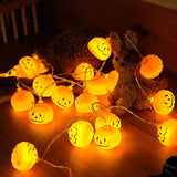 Maxbell 2m Yellow Pumpkin String Lights LED Fairy Lights Halloween Garden Decorative