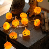 Maxbell 2m Yellow Pumpkin String Lights LED Fairy Lights Halloween Garden Decorative