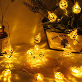 Maxbell 2m Yellow Pumpkin String Lights LED Fairy Lights Halloween Garden Decorative
