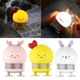 Maxbell Cartoon Creative Mini Night Light Press Spring Switch Bedside Lamp Pink