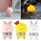 Maxbell Cartoon Creative Mini Night Light Press Spring Switch Bedside Lamp Pink