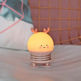 Maxbell Cartoon Creative Mini Night Light Press Spring Switch Bedside Lamp Yellow