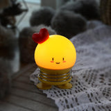 Maxbell Cartoon Creative Mini Night Light Press Spring Switch Bedside Lamp Yellow