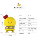 Maxbell Cartoon Creative Mini Night Light Press Spring Switch Bedside Lamp Yellow