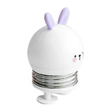 Maxbell Cartoon Creative Mini Night Light Press Spring Switch Bedside Lamp White