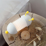 Maxbell Cartoon Caterpillar Led Night Light Folding USB Bedside Lamp Magnetic White