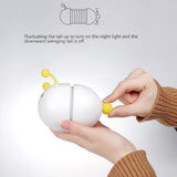 Maxbell Cartoon Caterpillar Led Night Light Folding USB Bedside Lamp Magnetic White