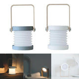 Maxbell Innovative LED Foldable Wooden Lantern Shape DeskLamp USB Rechargeable Gray