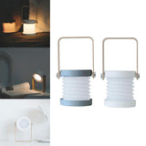Maxbell Innovative LED Foldable Wooden Lantern Shape DeskLamp USB Rechargeable Gray