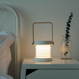 Maxbell Innovative LED Foldable Wooden Lantern Shape DeskLamp USB Rechargeable Gray