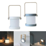 Maxbell Innovative LED Foldable Wooden Lantern Shape DeskLamp USB Rechargeable Gray