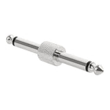 Maxbell 5x6.35 mm 1/4 Jack Plug Male to Male Guitar Coupler Adapter Connector Silver