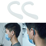 Mouth Mask Soft Silicone Ear Protector Hook Earbud Gel Earloop Cover White