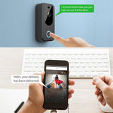 2xSmart Video Doorbell Wireless Intercom Two Way Audio Cloud Storage Silver