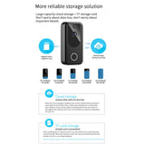 2xSmart Video Doorbell Wireless Intercom Two Way Audio Cloud Storage Silver