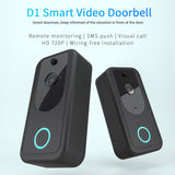 2xSmart Video Doorbell Wireless Intercom Two Way Audio Cloud Storage Silver