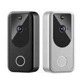 2xSmart Video Doorbell Wireless Intercom Two Way Audio Cloud Storage Silver