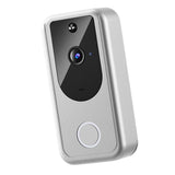 2xSmart Video Doorbell Wireless Intercom Two Way Audio Cloud Storage Silver