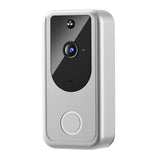 2xSmart Video Doorbell Wireless Intercom Two Way Audio Cloud Storage Silver