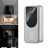 2xSmart Video Doorbell Wireless Intercom Two Way Audio Cloud Storage Silver