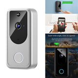 2xSmart Video Doorbell Wireless Intercom Two Way Audio Cloud Storage Silver