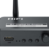 Maxbell 2xBluetooth 5.1 Audio Transmitter Receiver Coaxial Optical Fiber 3.5mm AUX