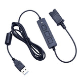 Maxbell Headset Quick Disconnect Qd Connector Cable to USB