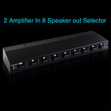 Maxbell 2 in 8 Out Power Amplifier Selector Switch 300W Speaker for Home Theater