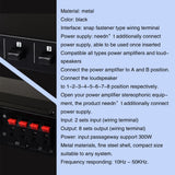 Maxbell 2 in 8 Out Power Amplifier Selector Switch 300W Speaker for Home Theater